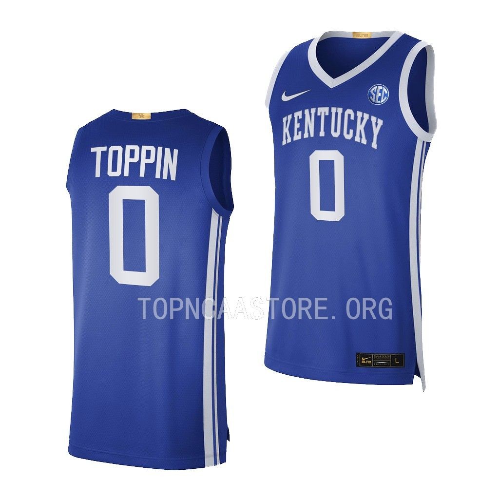 Kentucky Wildcats Jacob Toppin Royal #0 Jersey 2022-23 Limited