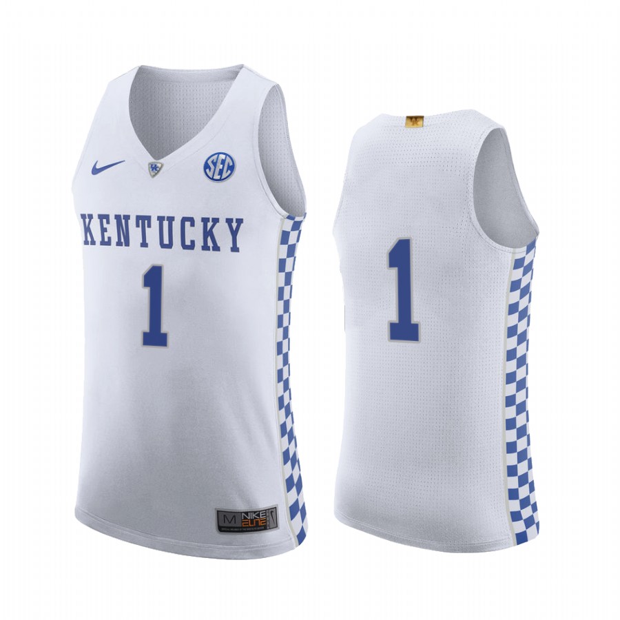 Kentucky Wildcats Jersey 2021-22 College White Uniform