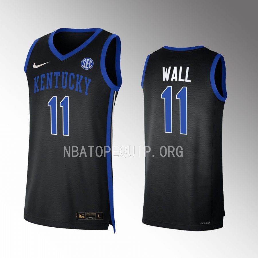 Kentucky Wildcats John Wall Jersey College Black Uniform