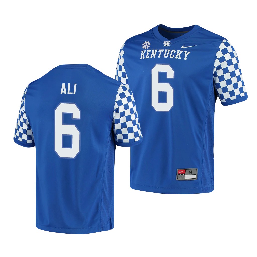 Kentucky Wildcats Josh Ali 6 Royal Game Jersey Men's