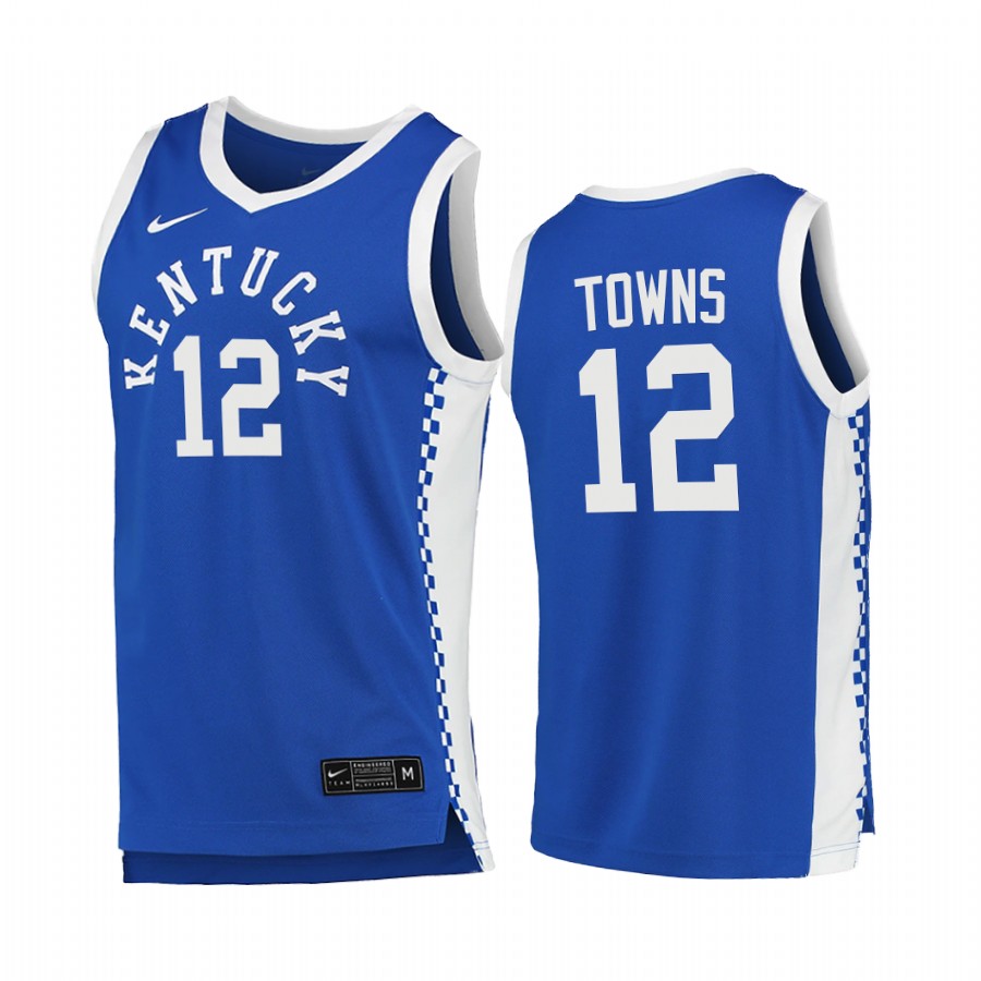 Kentucky Wildcats Karl-Anthony Towns Blue College 2020-21 Jersey