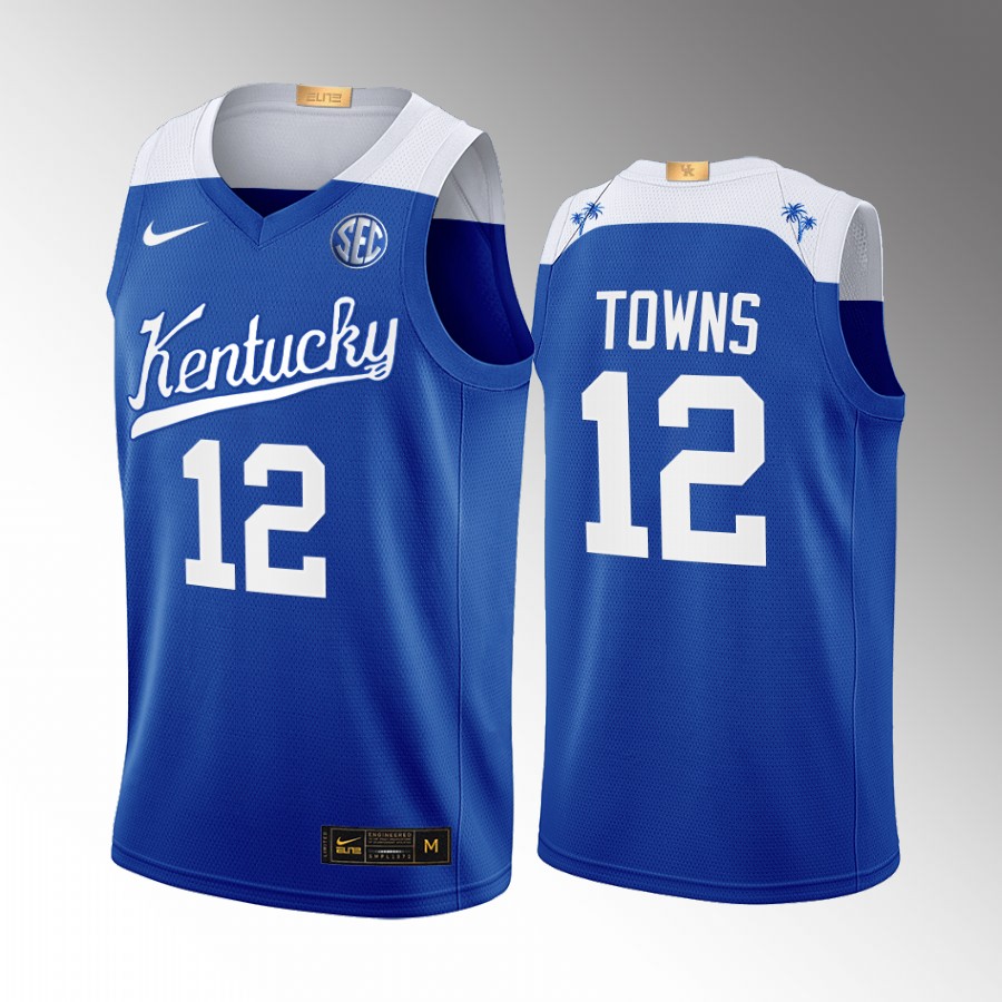 Kentucky Wildcats Karl-Anthony Towns Jersey College Blue Alumni Uniform