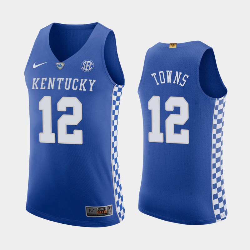 Kentucky Wildcats Karl-Anthony Towns Royal 2019-20 Jersey College