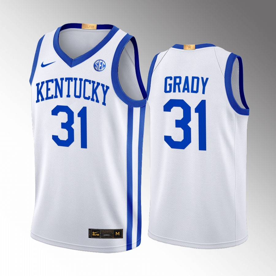 Kentucky Wildcats Kellan Grady Jersey 2022-23 Home White Alumni Uniform