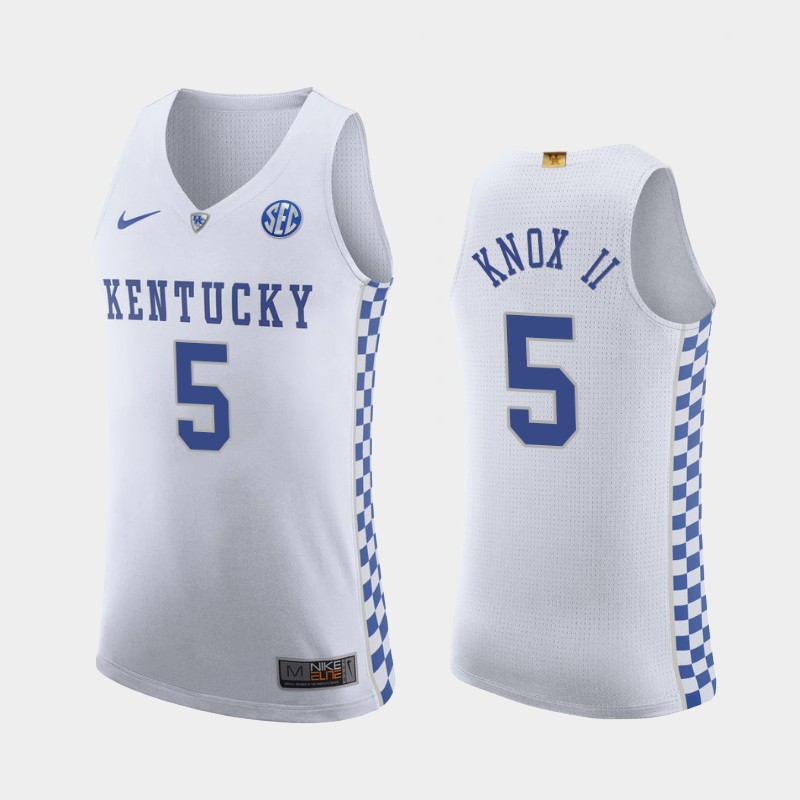 Kentucky Wildcats Kevin Knox II White 2019-20 Jersey College