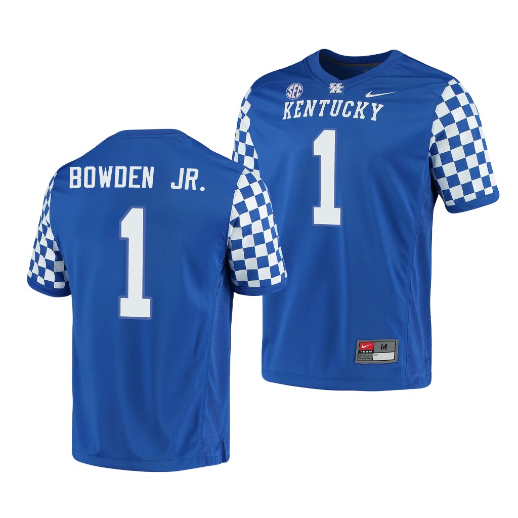 Kentucky Wildcats Lynn Bowden Jr. 1 Royal Game Jersey Men's