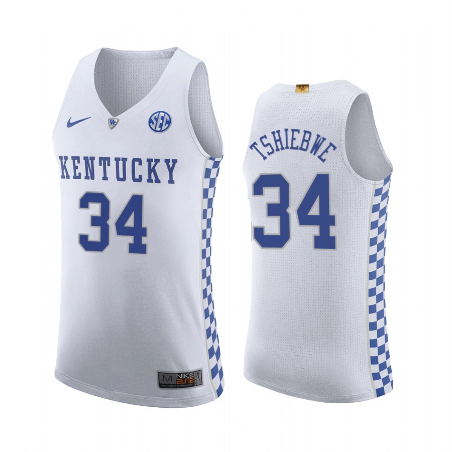 Kentucky Wildcats Oscar Tshiebwe Jersey 2021-22 College White Uniform