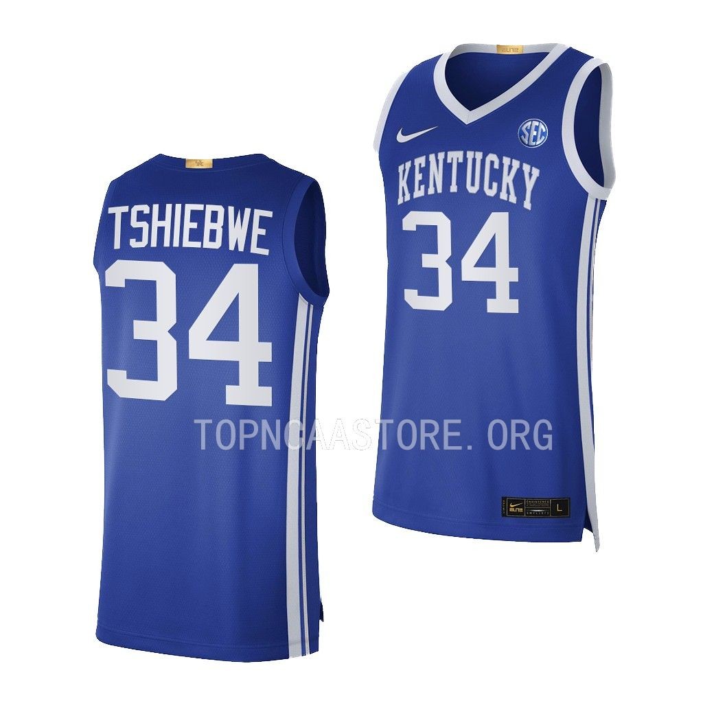 Kentucky Wildcats Oscar Tshiebwe Royal #34 Jersey 2022-23 Limited