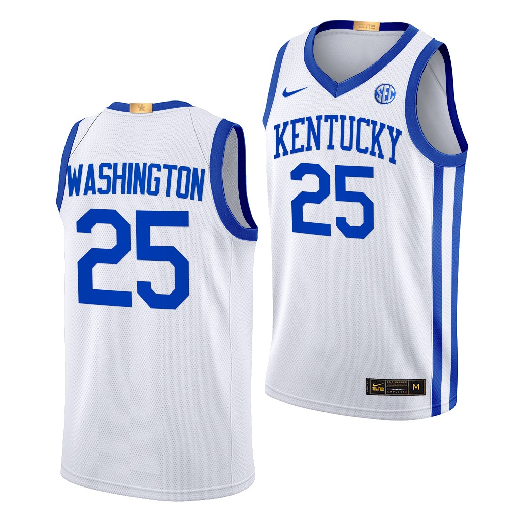 Kentucky Wildcats P.J. Washington White #25 Alumni Jersey 2022-23 Home