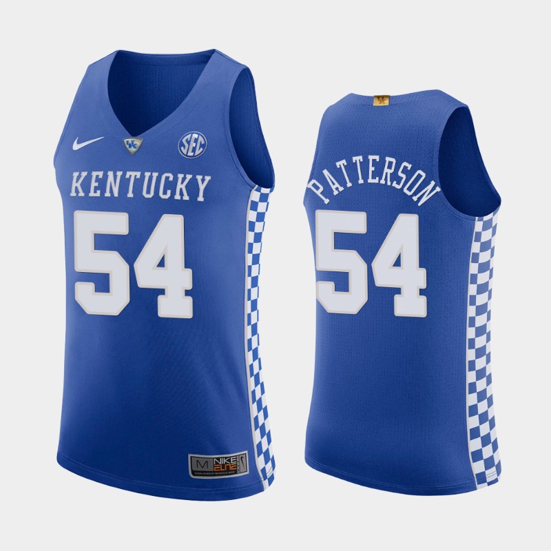 Kentucky Wildcats Patrick Patterson Royal 2019-20 Jersey College