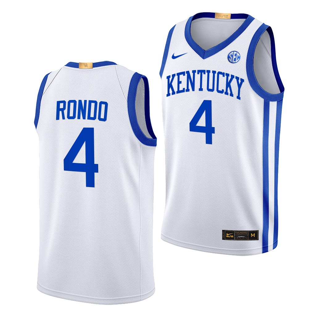 Kentucky Wildcats Rajon Rondo White #4 Alumni Jersey 2022-23 Home