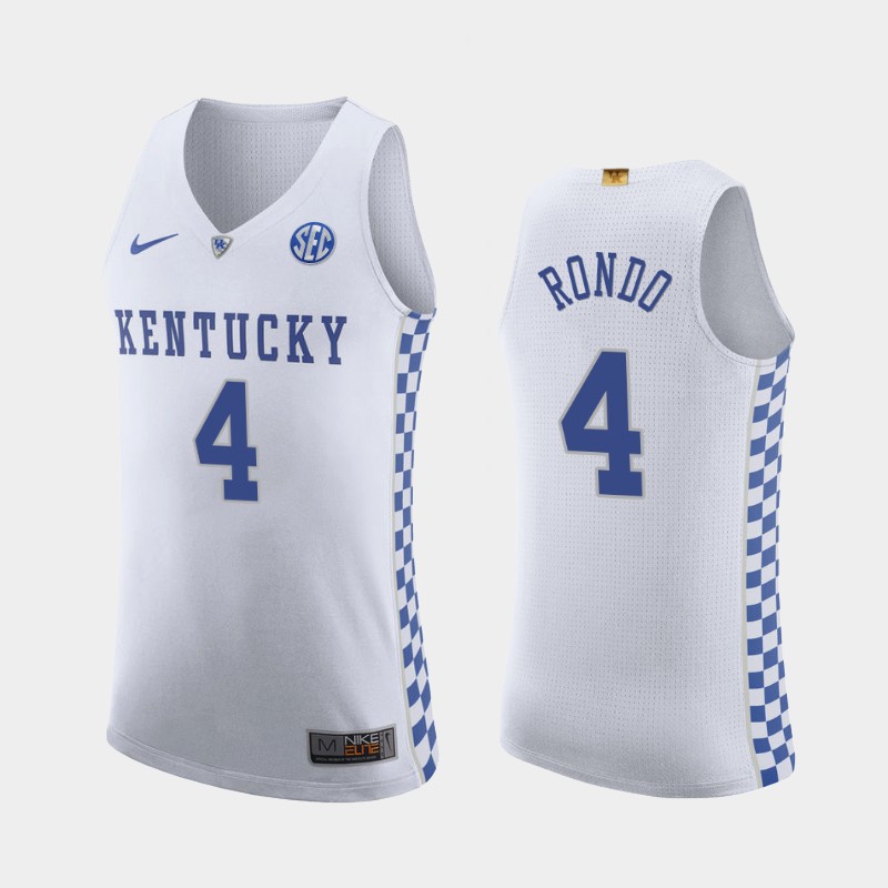 Kentucky Wildcats Rajon Rondo White 2019-20 Jersey College