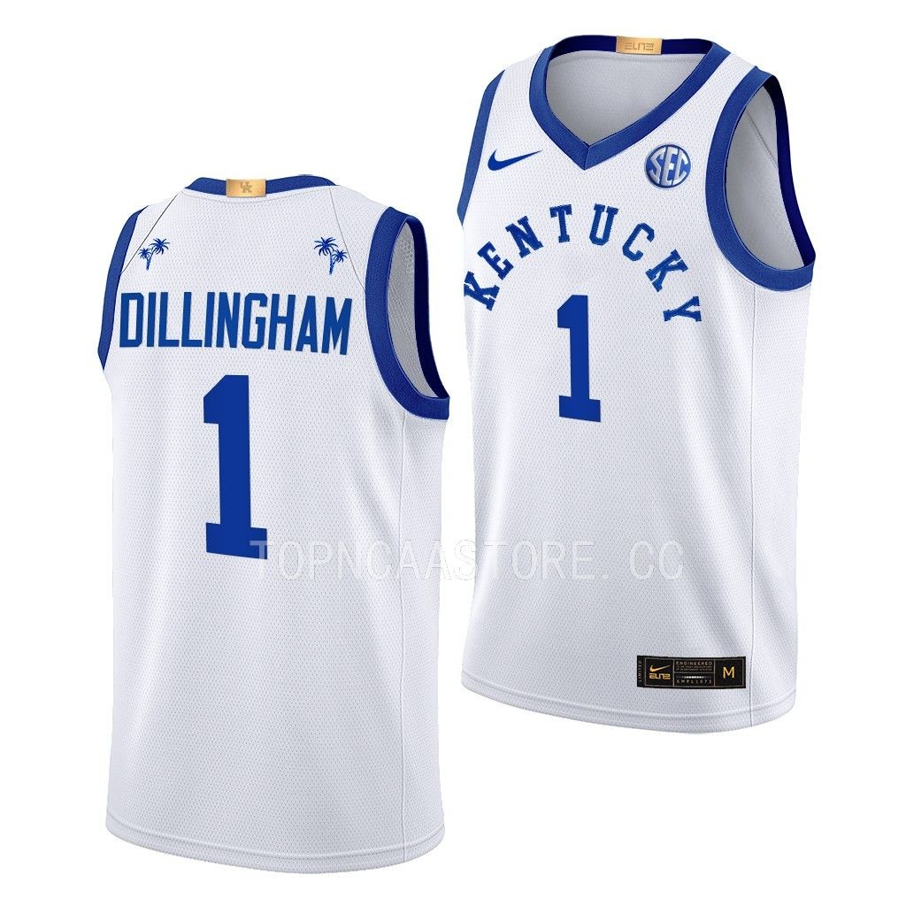 Kentucky Wildcats Rob Dillingham Big Blue Bahamas Limited uniform White #1 Jersey