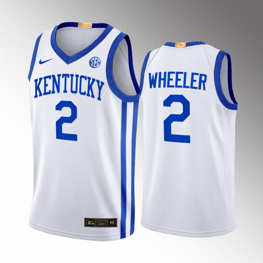 Kentucky Wildcats Sahvir Wheeler Jersey 2022-23 Home White Elite Uniform