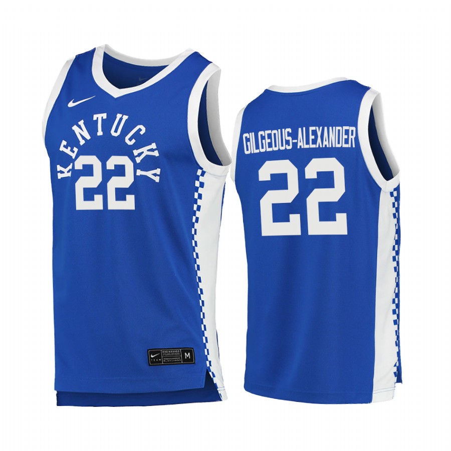 Kentucky Wildcats Shai Gilgeous-Alexander Blue College 2020-21 Jersey
