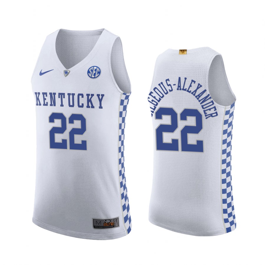 Kentucky Wildcats Shai Gilgeous-Alexander White Jersey College