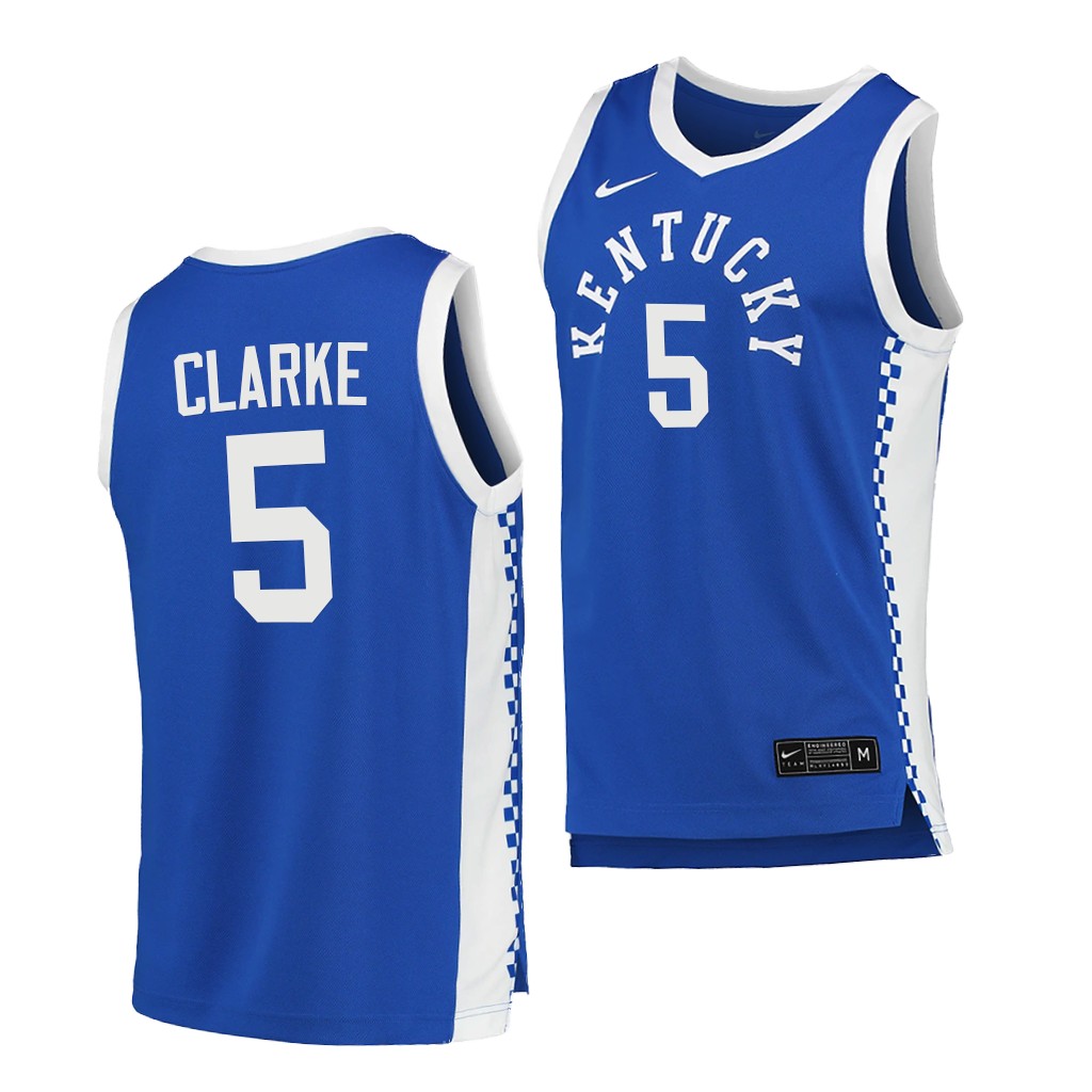 Kentucky Wildcats Terrence Clarke Blue 2020-21 College Jersey
