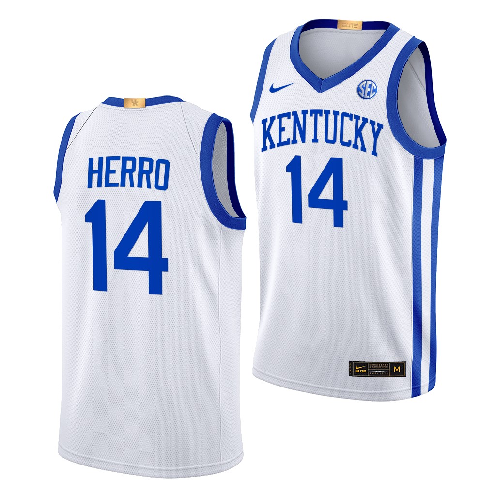 Kentucky Wildcats Tyler Herro White #14 Alumni Jersey 2022-23 Home