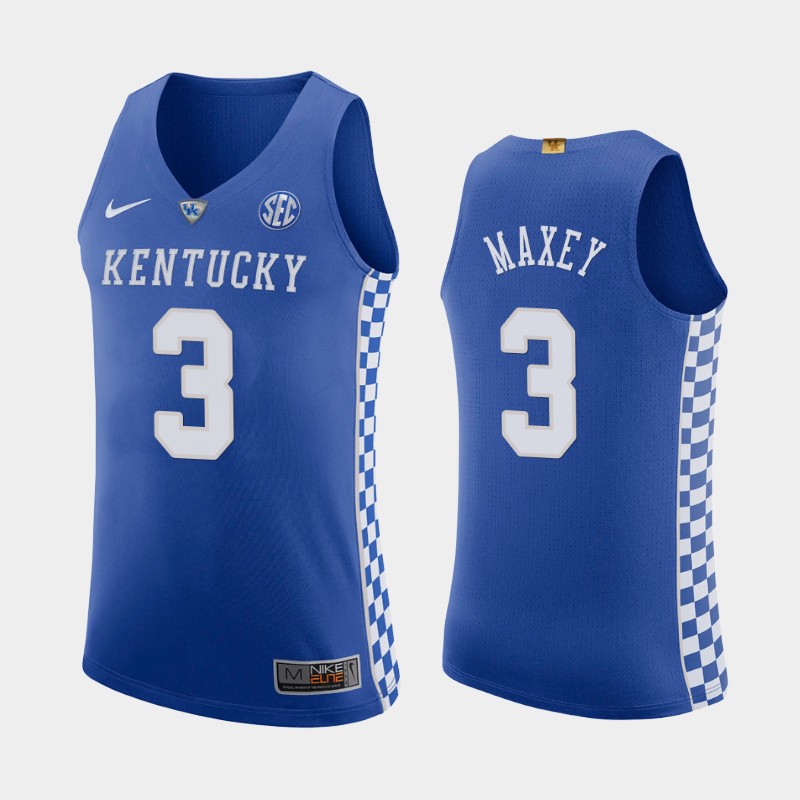 Kentucky Wildcats Tyrese Maxey Royal 2019-20 Jersey College