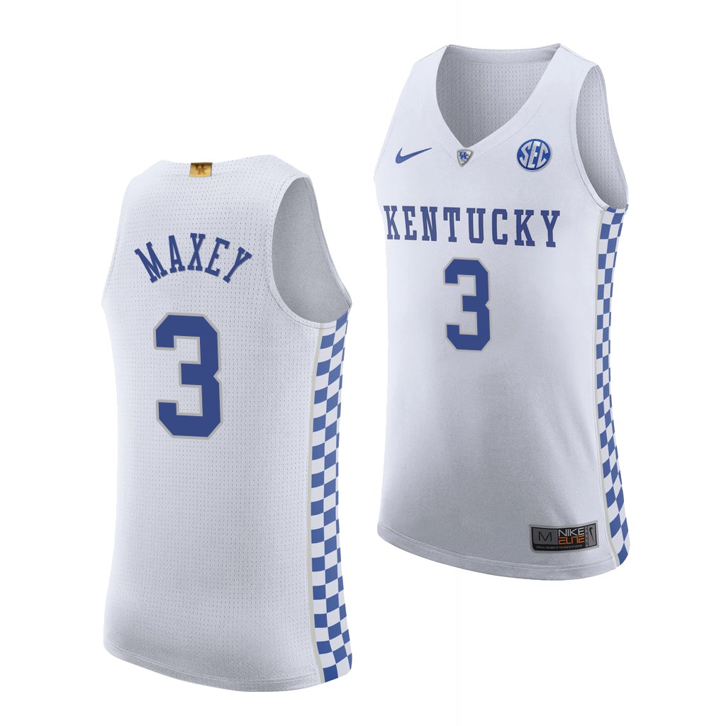 Kentucky Wildcats Tyrese Maxey White College Jersey