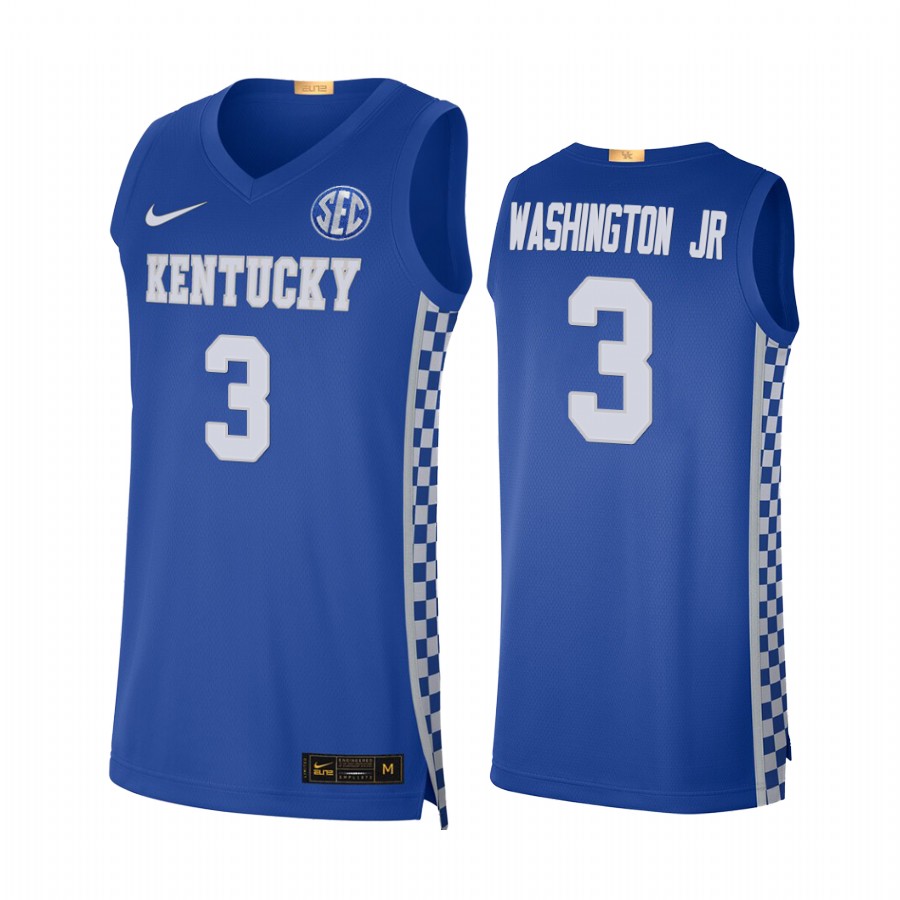 Kentucky Wildcats TyTy Washington Jr. Jersey 2021-22 College Royal Uniform