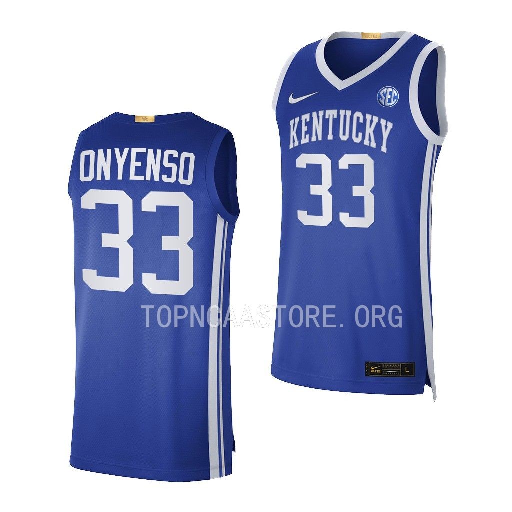 Kentucky Wildcats Ugonna Onyenso Royal #33 Jersey 2022-23 Limited