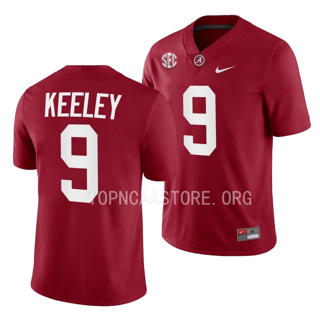 Keon Keeley Alabama Crimson Tide College #9 Jersey Men's Crimson 2023 5-star Uniform