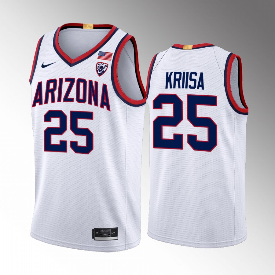 Kerr Kriisa Arizona Wildcats White Jersey 2022-23 Limited