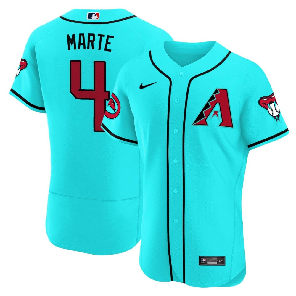 Ketel Marte Men's Arizona Diamondbacks 2024 Flex Base V2 Teal Jersey - All Stitched