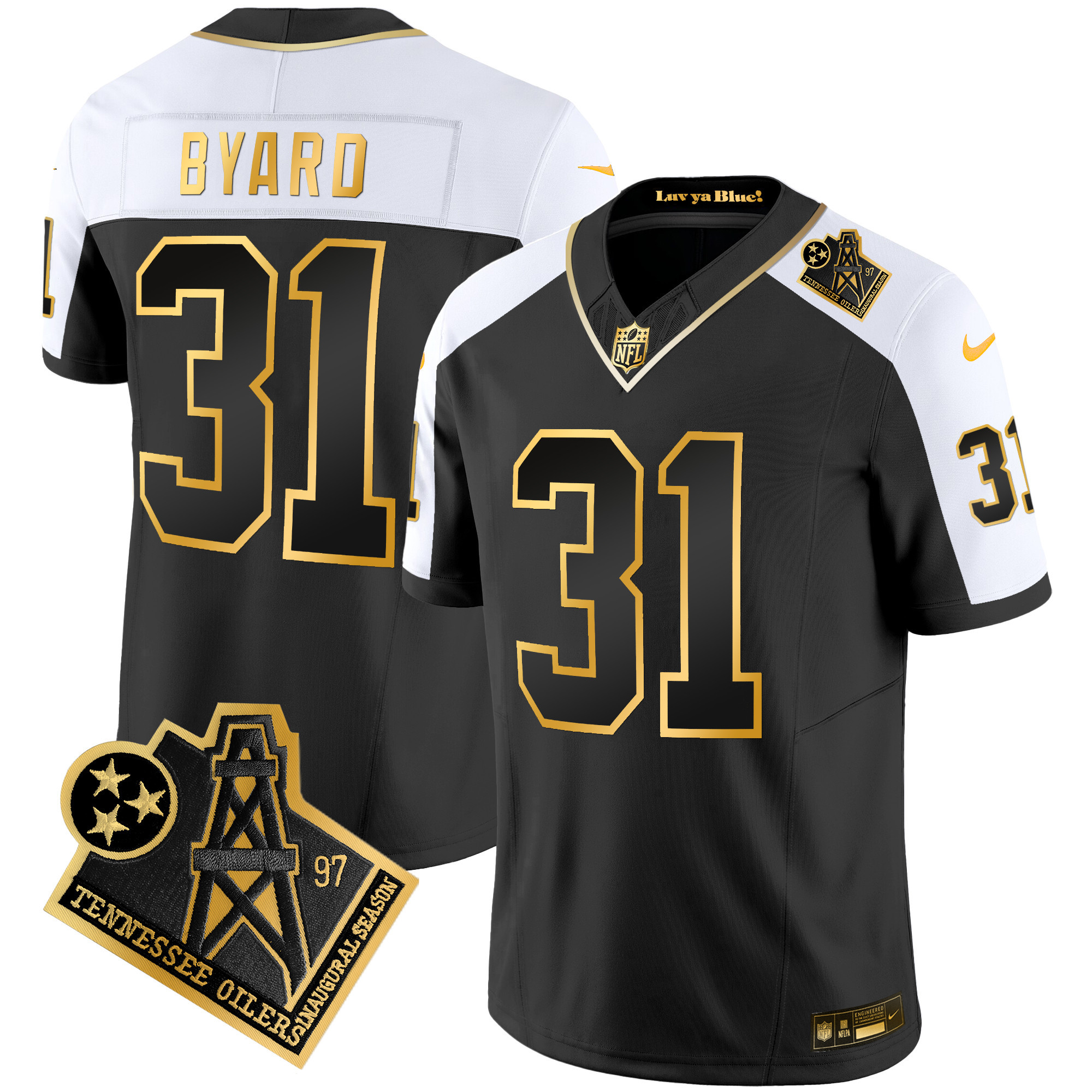 Kevin Byard Men's Tennessee Titans 1997 Throwback Gold Vapor Alternate Jersey - All Stitched 