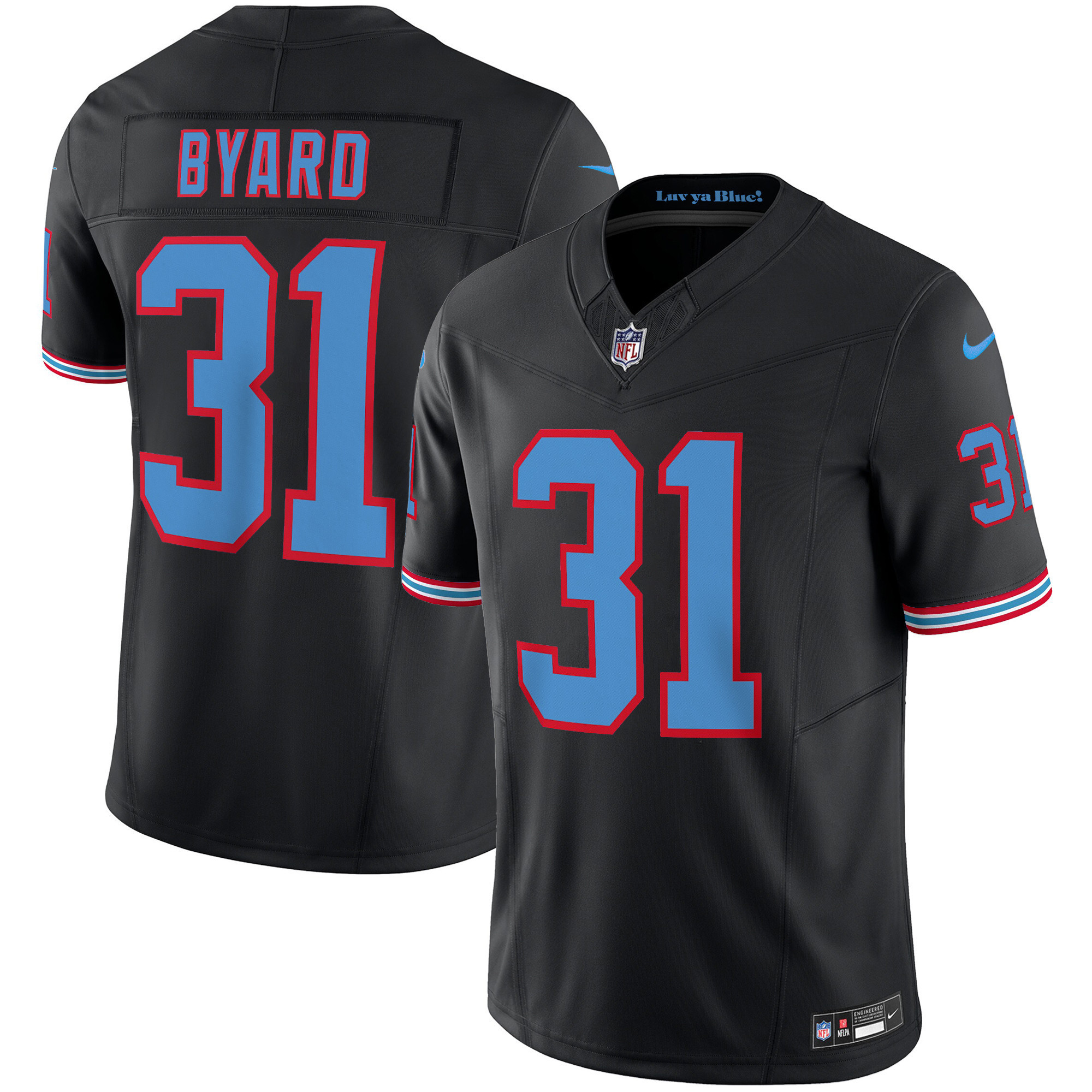 Kevin Byard Men's Tennessee Titans Throwback Limited Vapor Black Jersey - All Stitched 