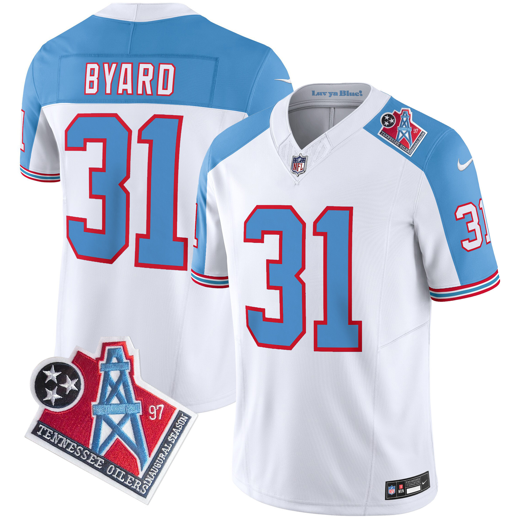Kevin Byard Tennessee Titans 1997 Throwback White Alternate Limited Vapor Jersey - All Stitched 