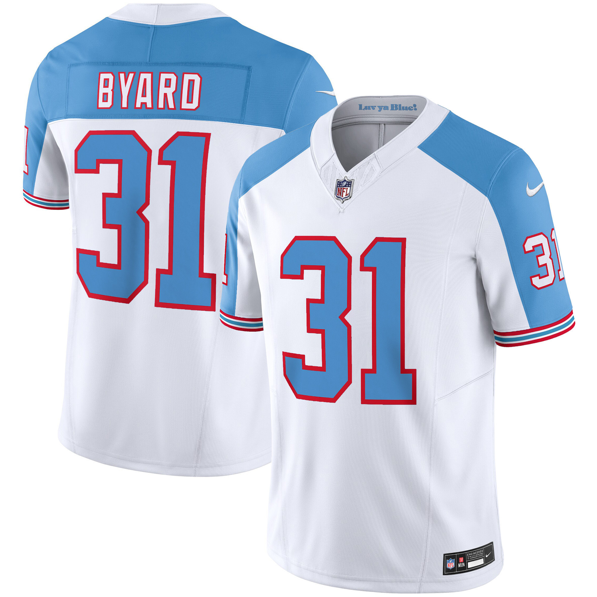 Kevin Byard Tennessee Titans Throwback White Alternate Limited Vapor Jersey - All Stitched 