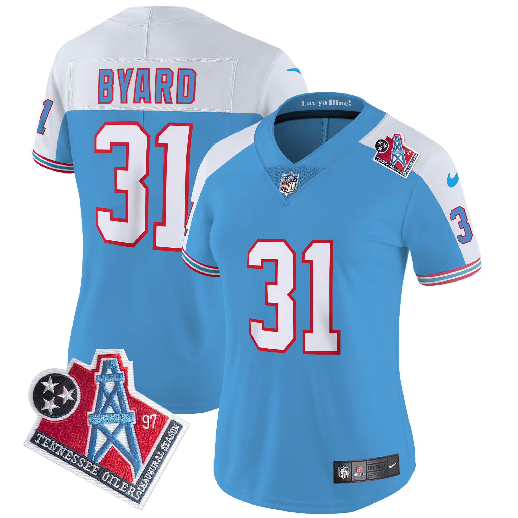 Kevin Byard Women's Tennessee Titans 1997 Throwback Limited Vapor Alternate Jersey - All Stitched 