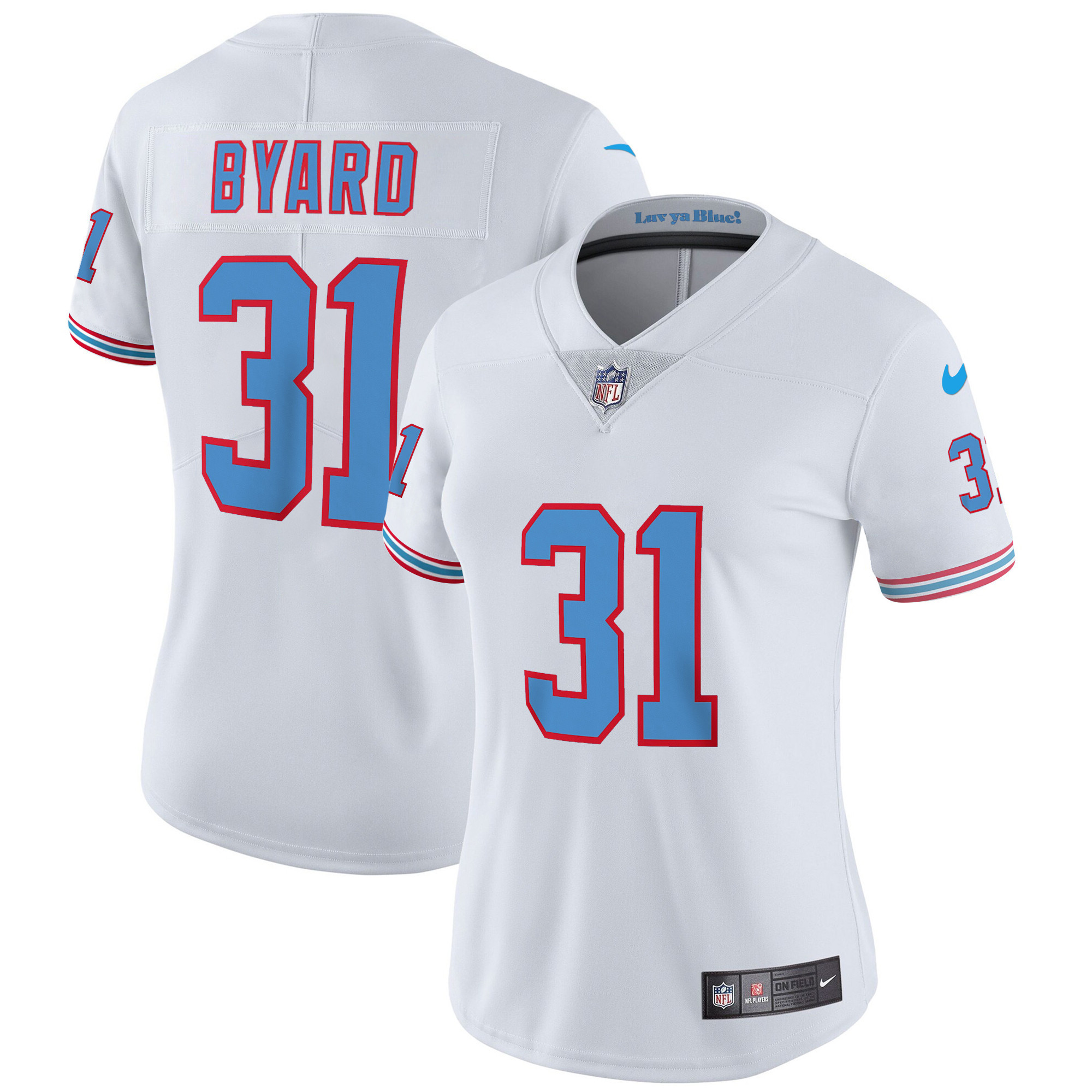 Kevin Byard Women's Tennessee Titans Throwback Limited Vapor White Jersey - All Stitched 