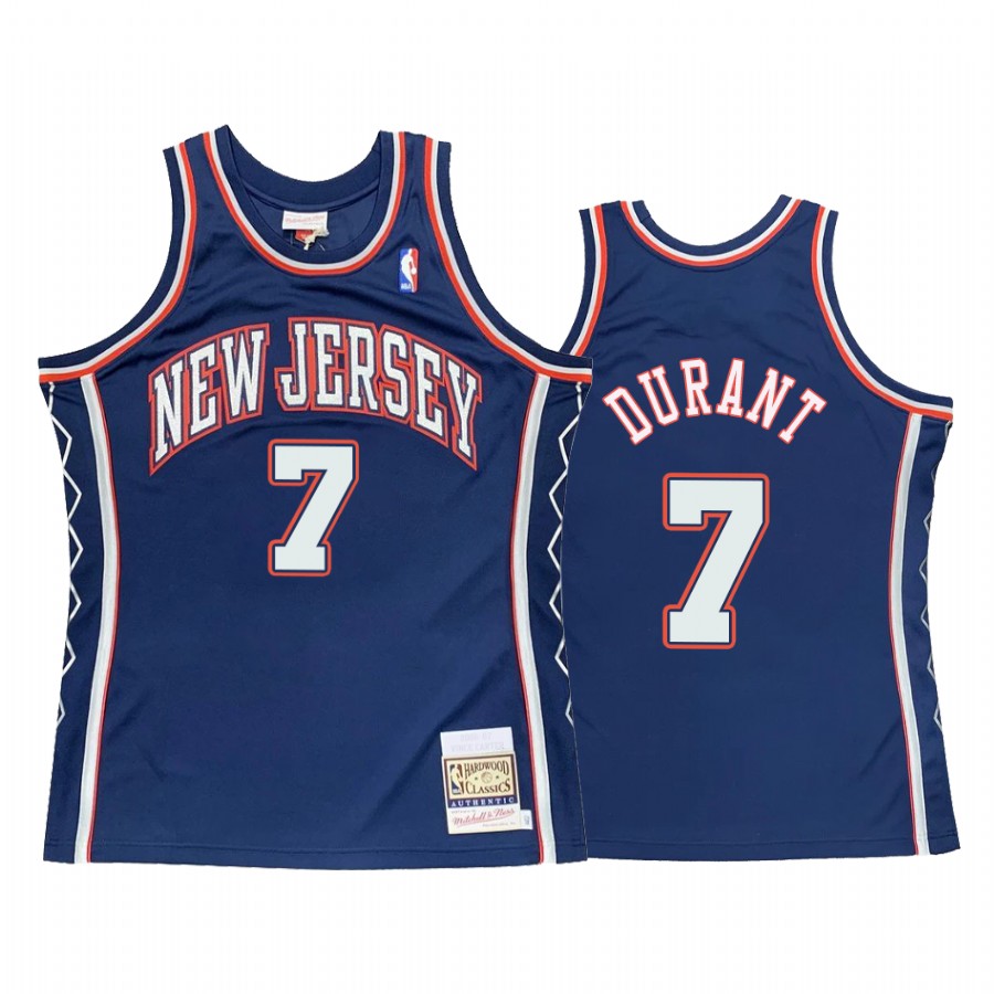 Kevin Durant #7 Brooklyn Nets Blue Hardwood Classics Jersey