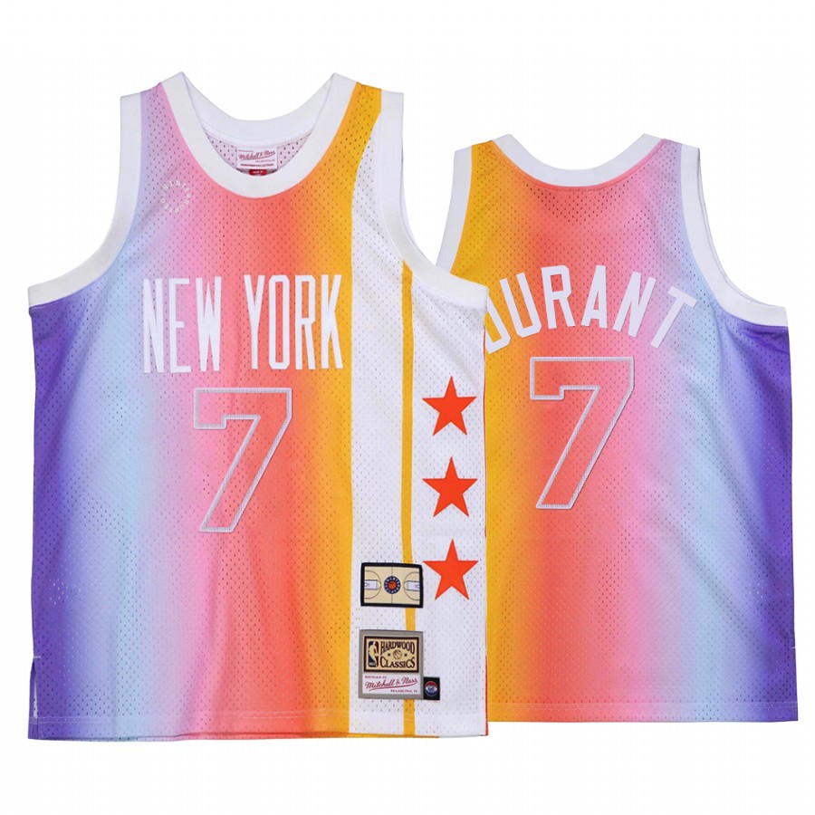 Kevin Durant 7 Brooklyn Nets Mitchell Ness x Uninterrupted White Jersey Throwback