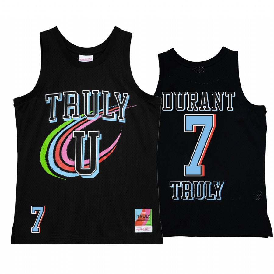 Kevin Durant 7 Brooklyn Nets Truly U Black Jersey Mitchell Ness Tank