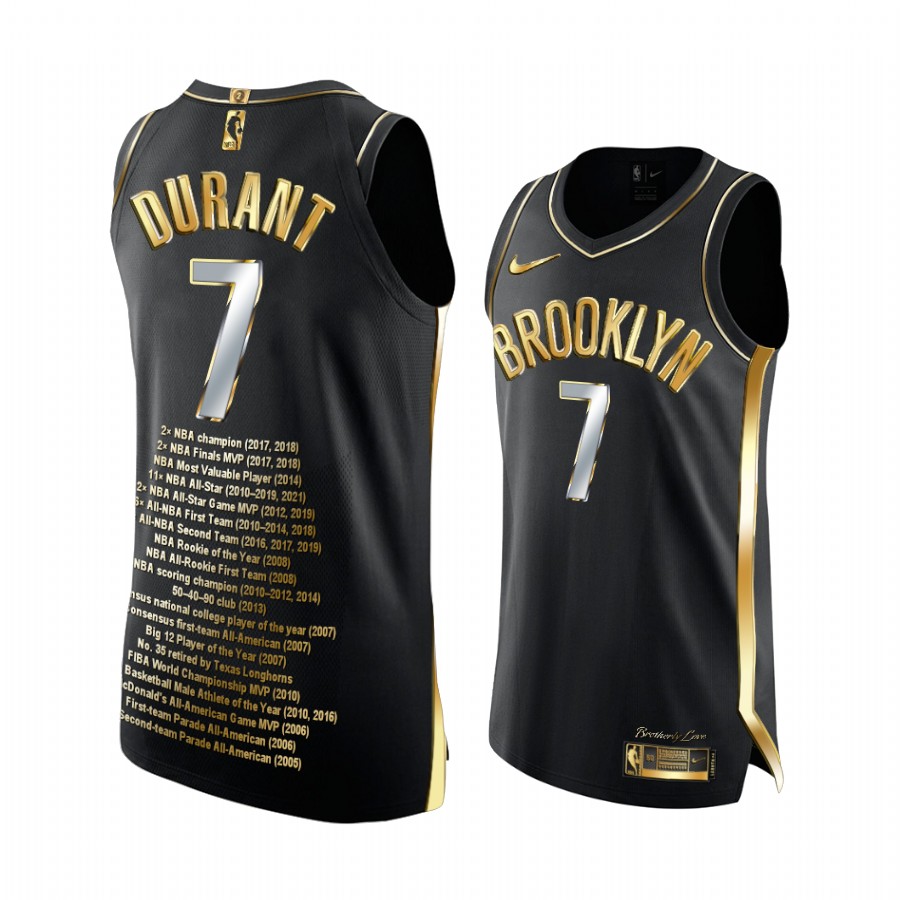 Kevin Durant Career awards Nets Black Jersey Golden Edition