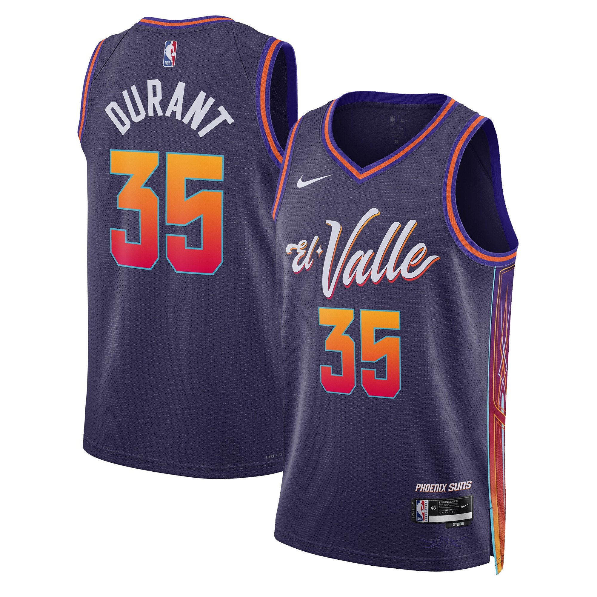 Kevin Durant Men's Phoenix Suns Swingman 23/24 City Jersey - All Stitched