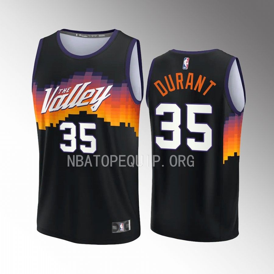 Kevin Durant Suns #35 Black Jersey Fast Break Fast Break Player City Edition