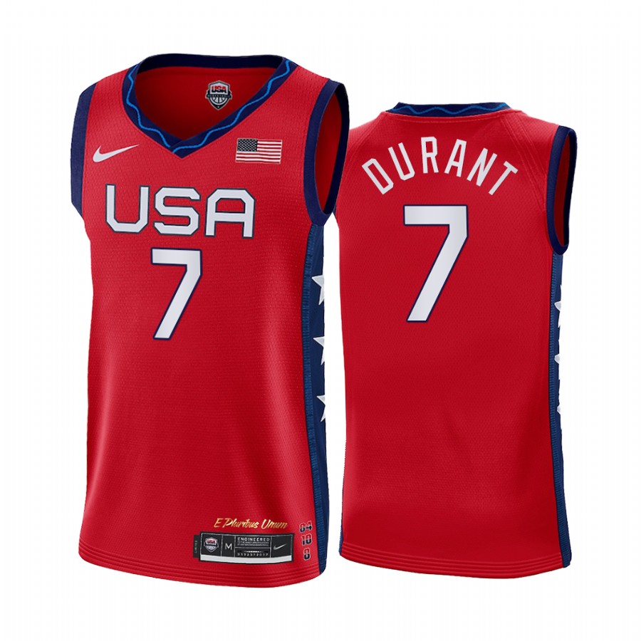 Kevin Durant USA #7 Red 2020 Summer Olympics Limited Jersey