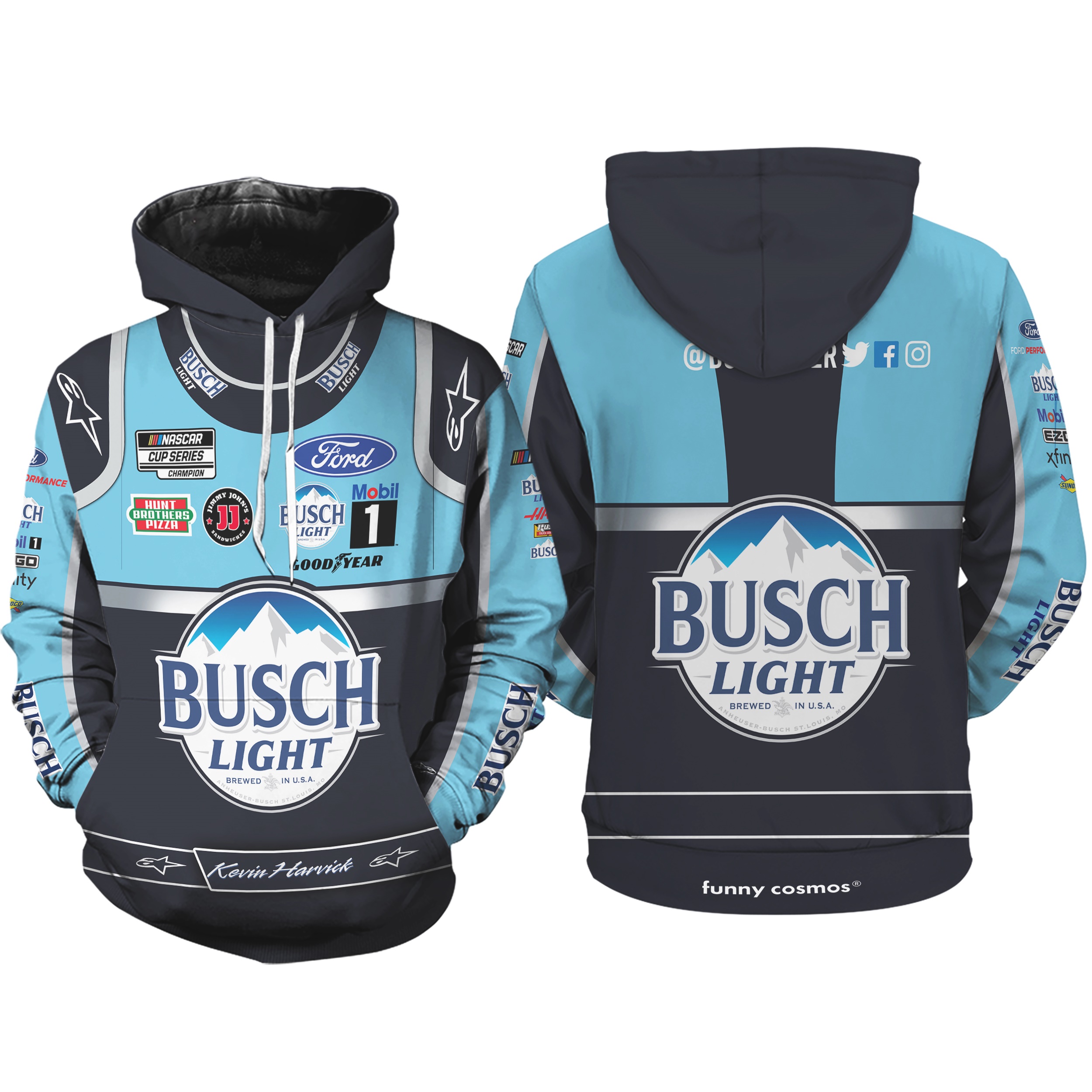 Kevin Harvick Nascar 2022 Hoodie Racing Uniform Clothes Hoodie