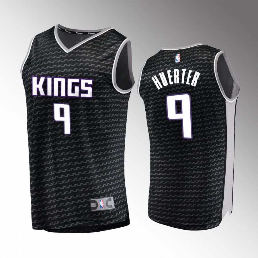 Kevin Huerter Kings #9 Black Jersey Fast Break 2022-23 Statement Edition