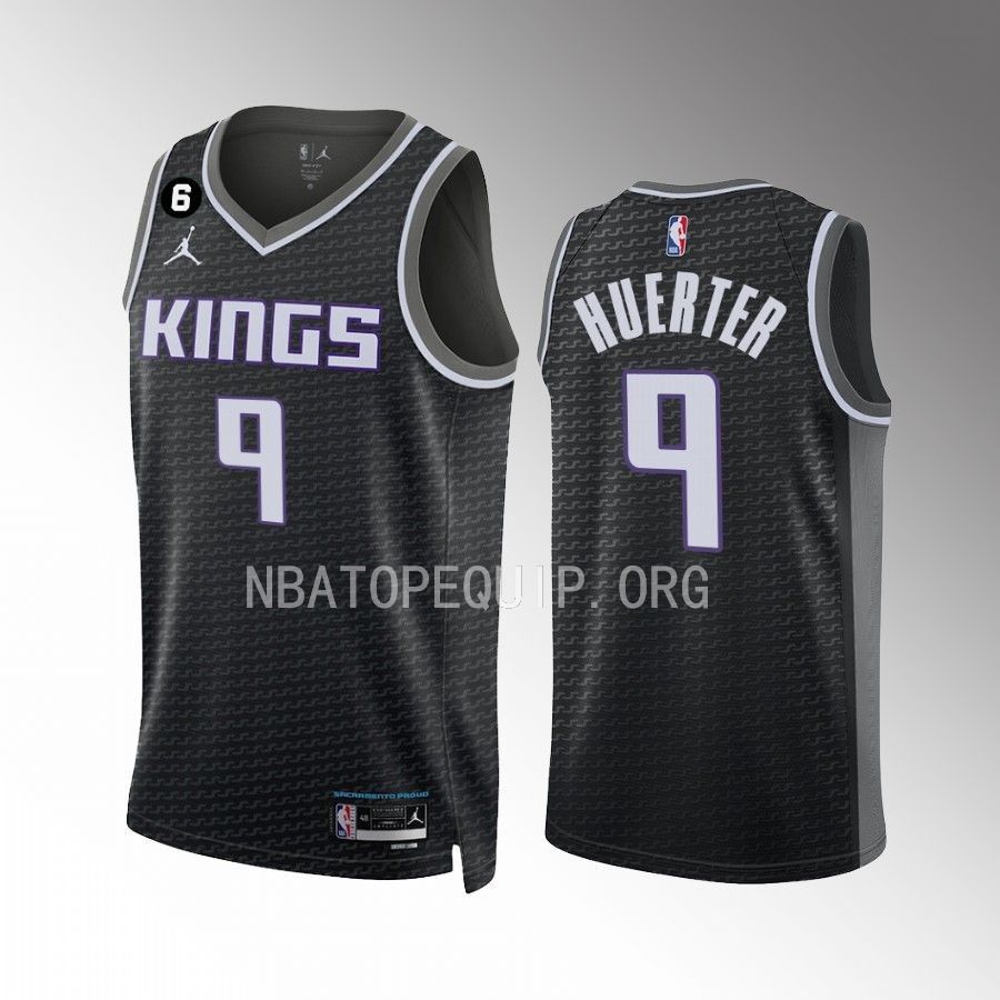Kevin Huerter Sacramento Kings #9 Black Jersey 2022-23 Statement Edition Swingman