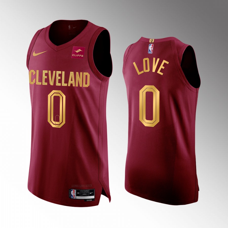 Kevin Love 2022-23 Cavaliers #0 Icon Edition Jersey Wine
