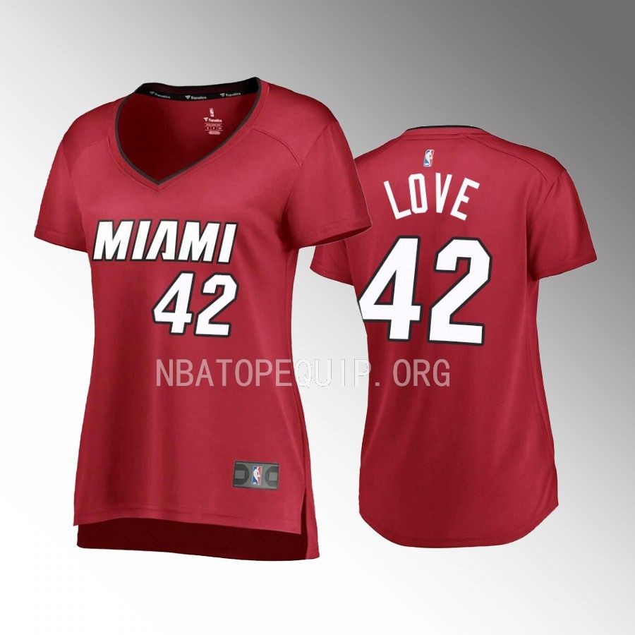 Kevin Love Miami Heat #42 Red Fast Break Women 2022-23 Jersey Icon