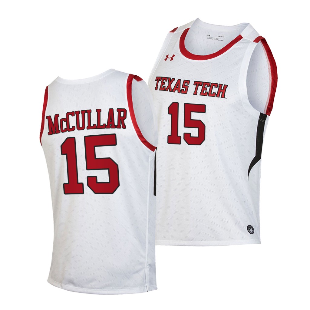 Kevin McCullar #15 Texas Tech Red Raiders 2022 College White Jersey