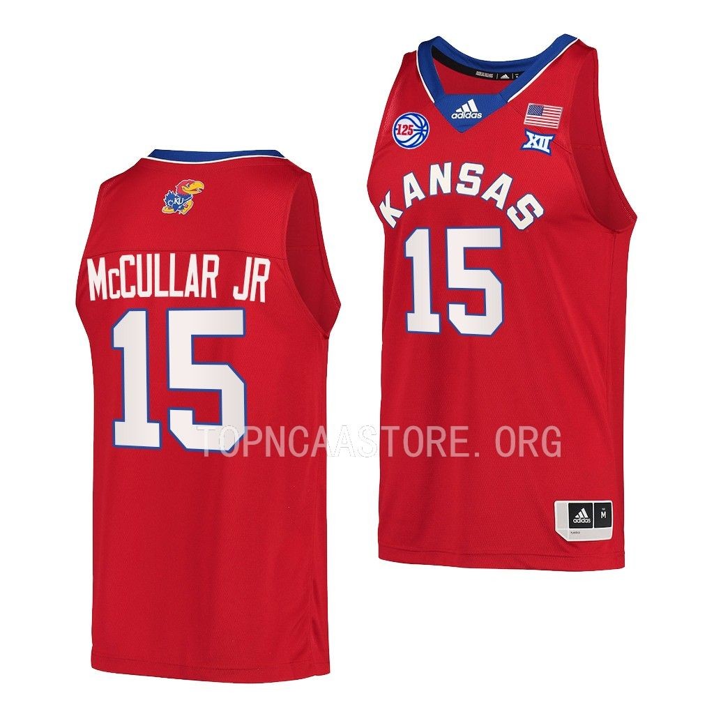 Kevin McCullar Kansas Jayhawks #15 Red Reverse Retro Jersey 2023 Senior Night