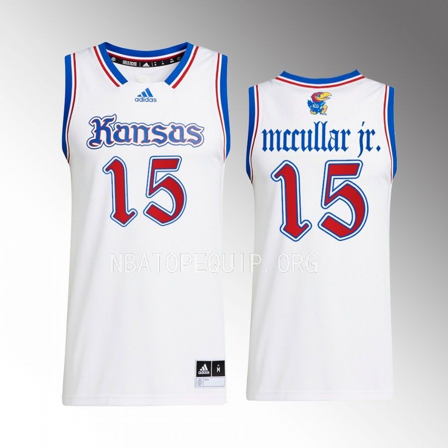 Kevin McCullar Kansas Jayhawks White Jersey 2022-23 Swingman